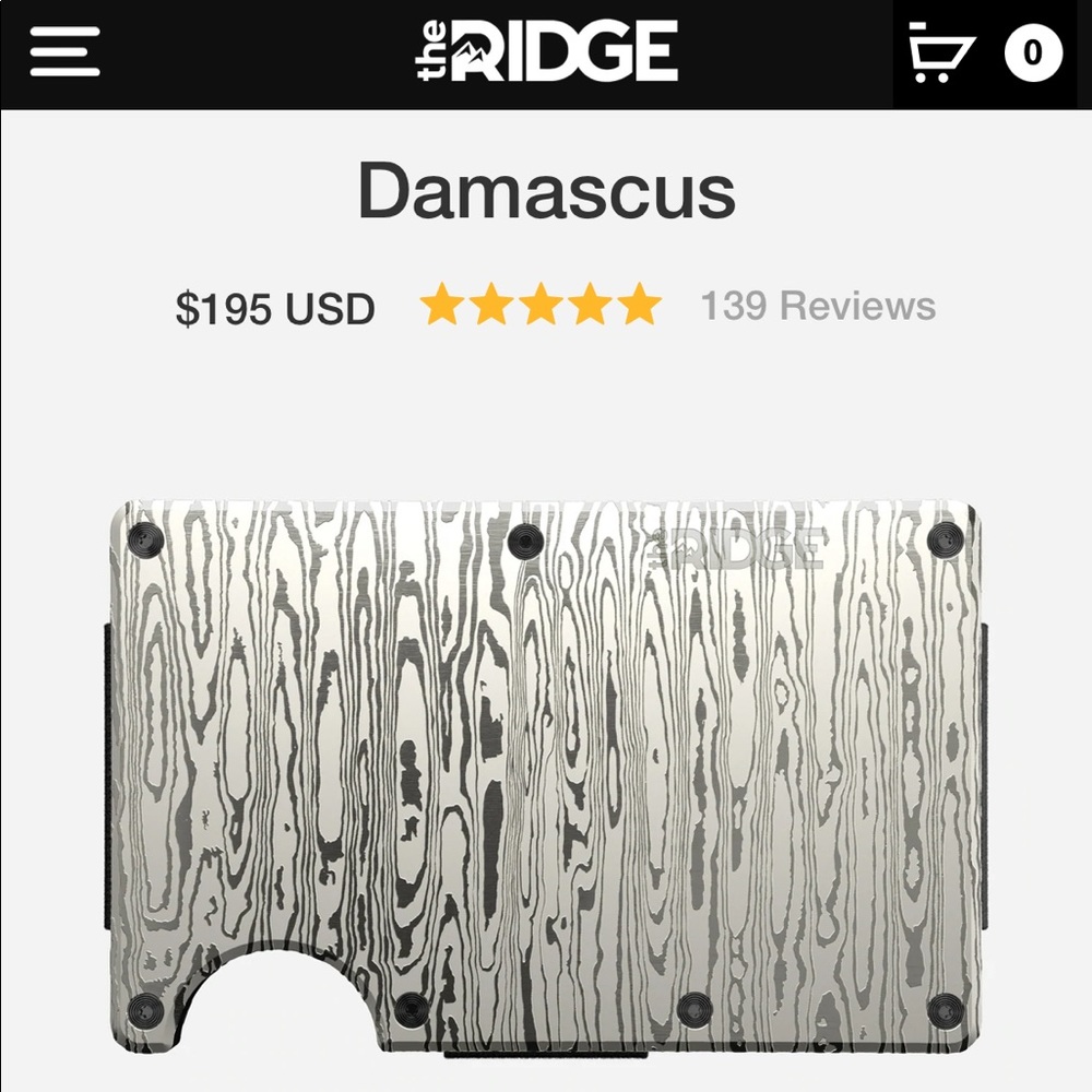 The Ridge Damascus Wallet